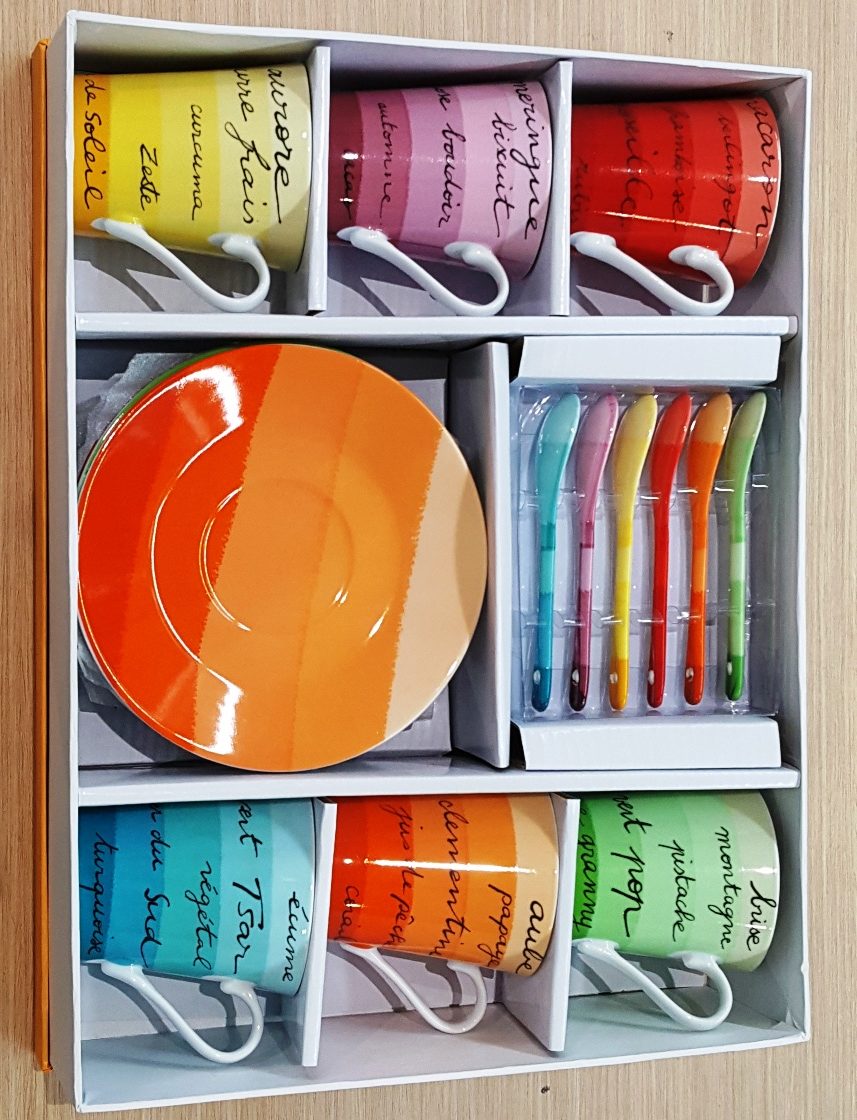 6 cucharillas de café de colores