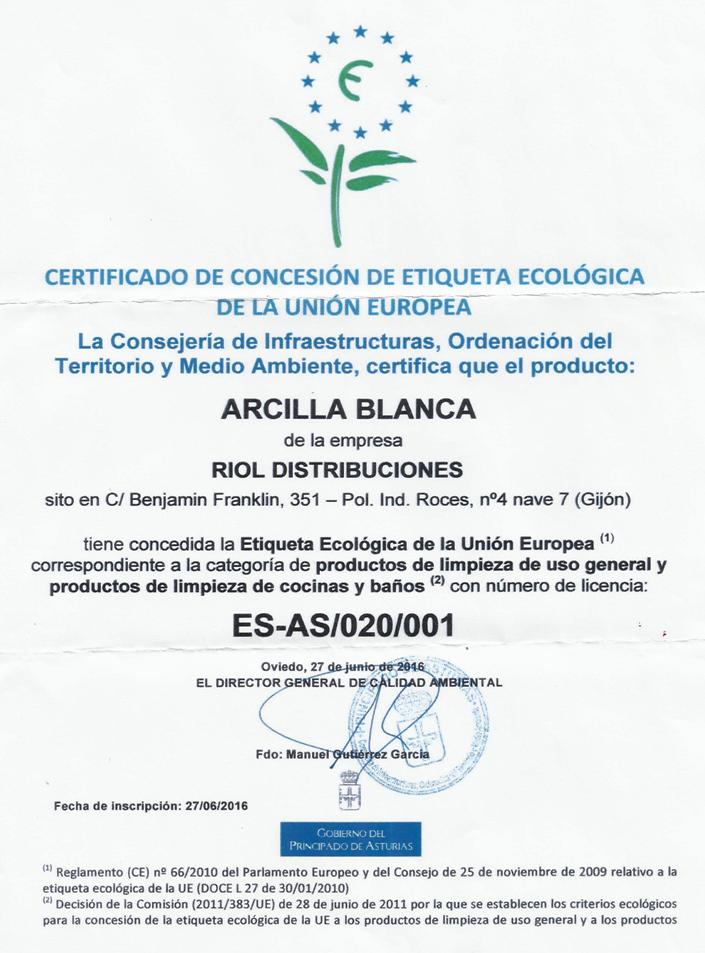 ARCILLA BLANCA - LIMPIADOR UNIVERSAL Y ECOLOGICO - 500 gr. 