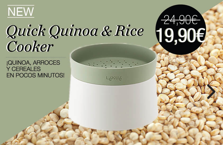 Arrocera para microondas, Quick Quinoa & Rice Cooker Lekúe